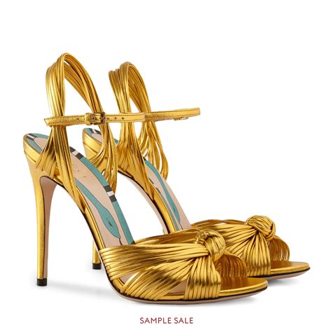 gold gucci sandal|Gucci gold sandals sale.